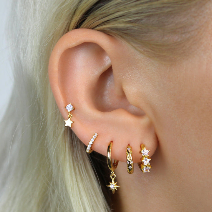 Cosmic Star Hoop Earrings