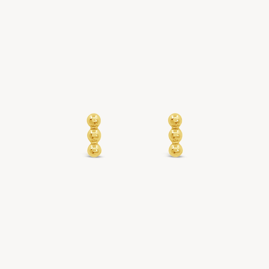 Beaded Bar Stud - Lucky Eleven Jewellery