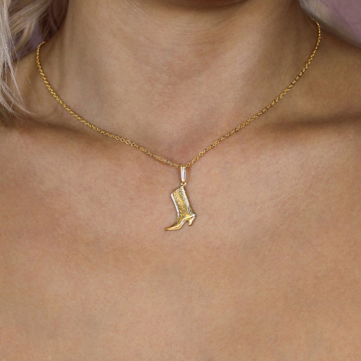 Cowboy Boot Necklace - Lucky Eleven Jewellery