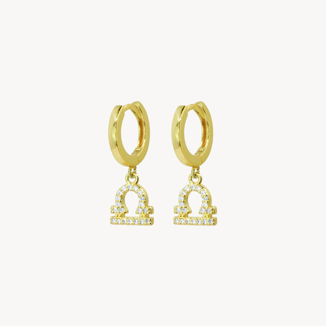 Crystal Zodiac Hoop Earrings - Lucky Eleven Jewellery