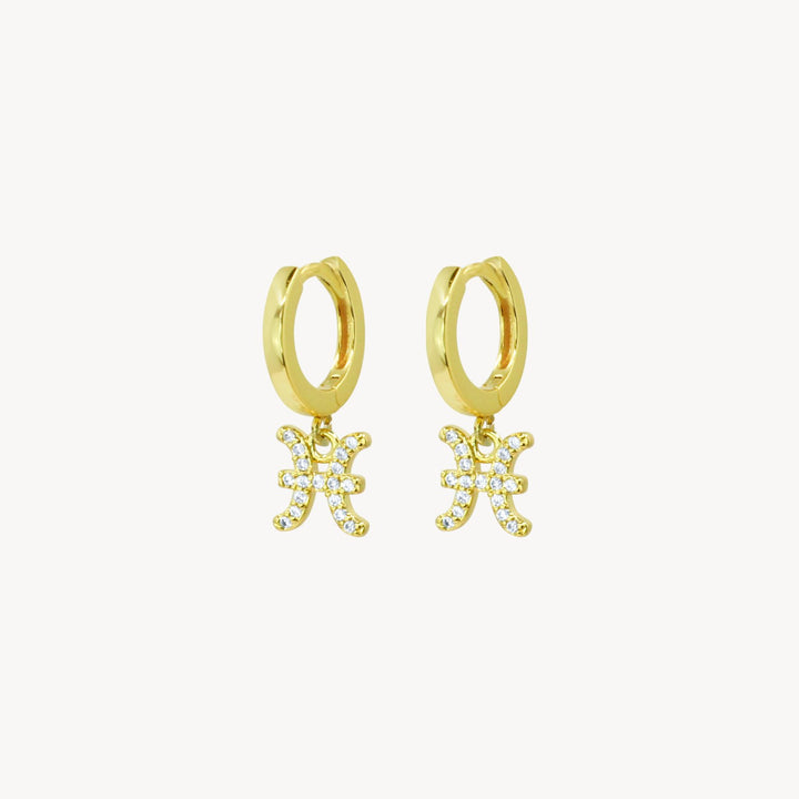 Crystal Zodiac Hoop Earrings - Lucky Eleven Jewellery