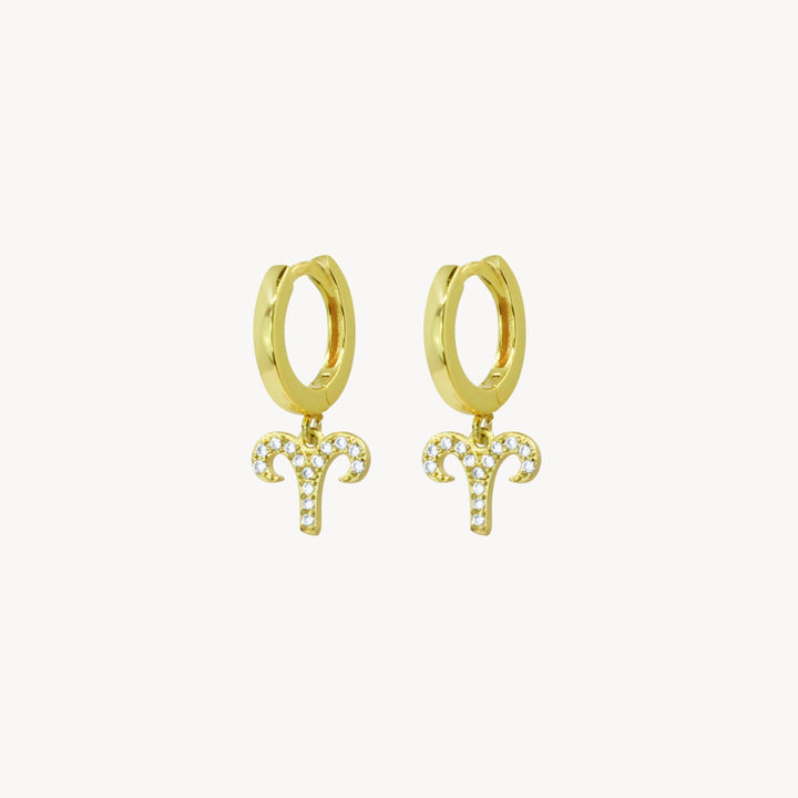 Crystal Zodiac Hoop Earrings - Lucky Eleven Jewellery