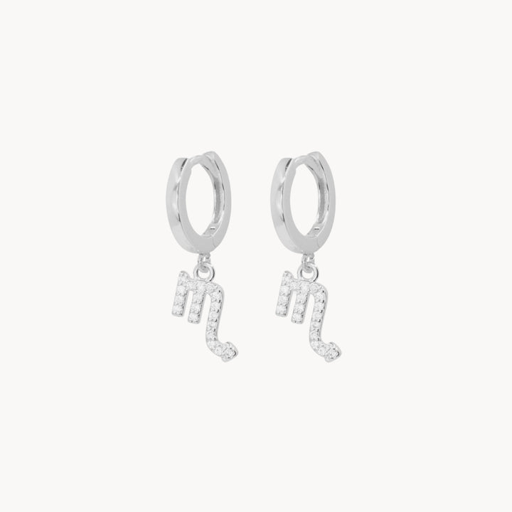 Crystal Zodiac Hoop Earrings - Lucky Eleven Jewellery