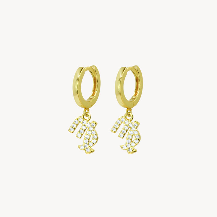 Crystal Zodiac Hoop Earrings - Lucky Eleven Jewellery