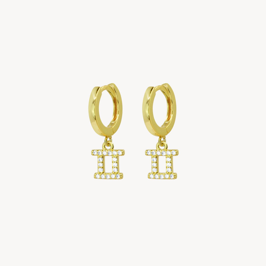 Crystal Zodiac Hoop Earrings - Lucky Eleven Jewellery