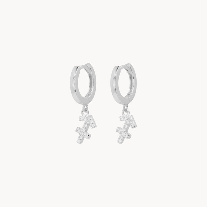 Crystal Zodiac Hoop Earrings - Lucky Eleven Jewellery