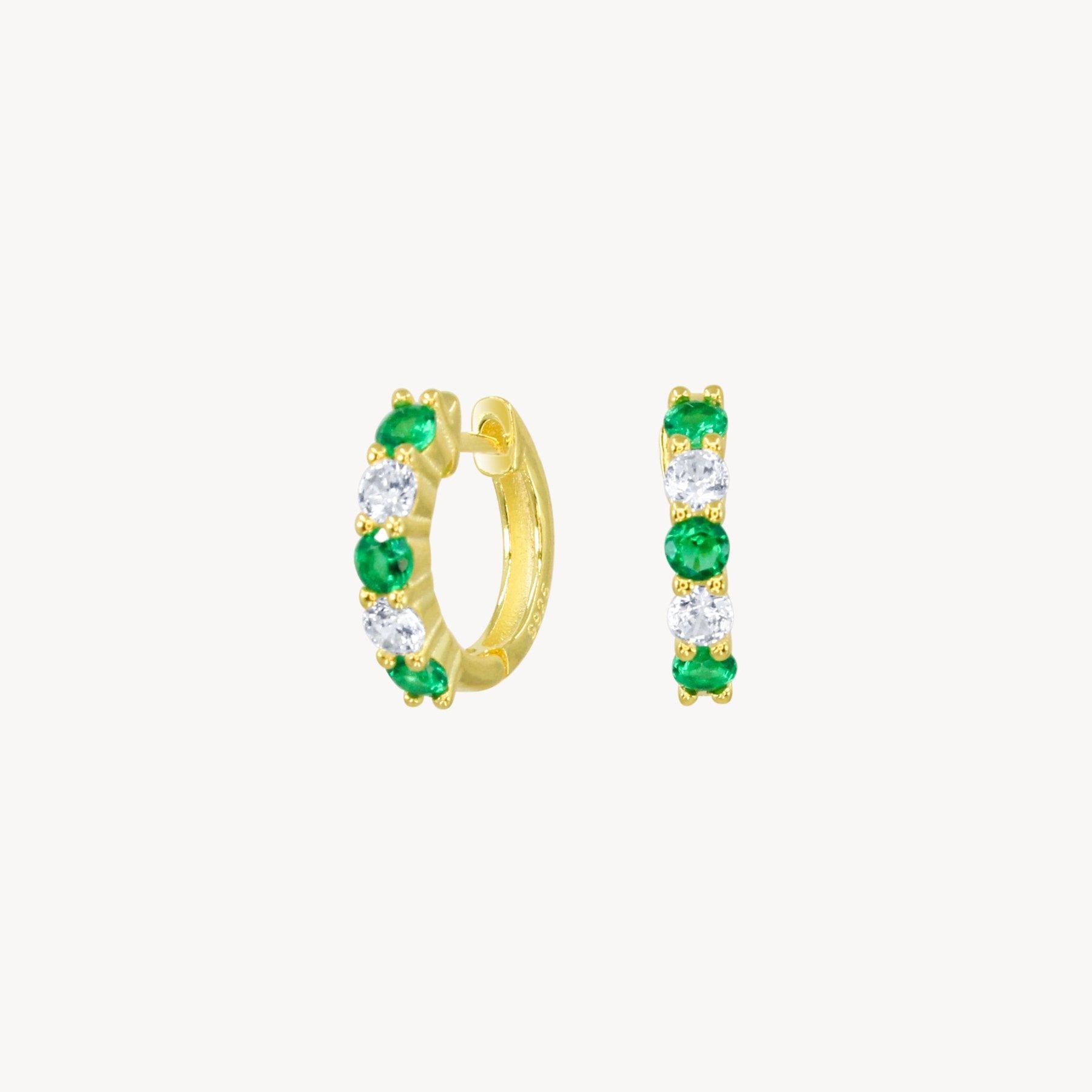 Emerald Daze Hoops | Lucky Eleven Jewellery