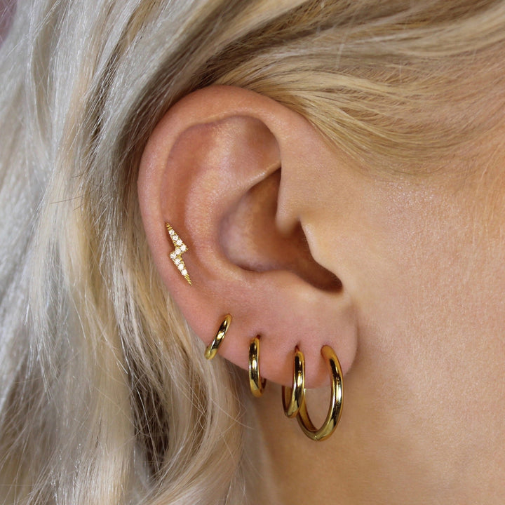 Pavé Lightning Stud - Lucky Eleven Jewellery