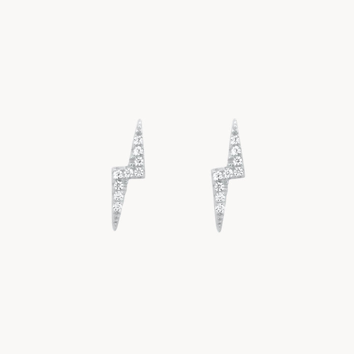 Pavé Lightning Stud - Lucky Eleven Jewellery