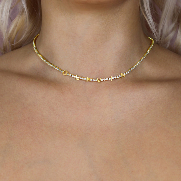 Pavé Name Necklace - Lucky Eleven Jewellery