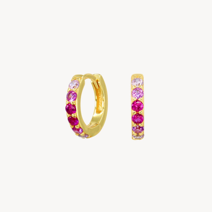 Pink Ombre Hoops - Lucky Eleven Jewellery