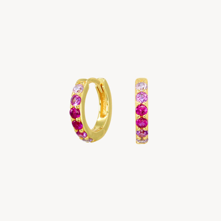 Pink Ombre Hoops - Lucky Eleven Jewellery